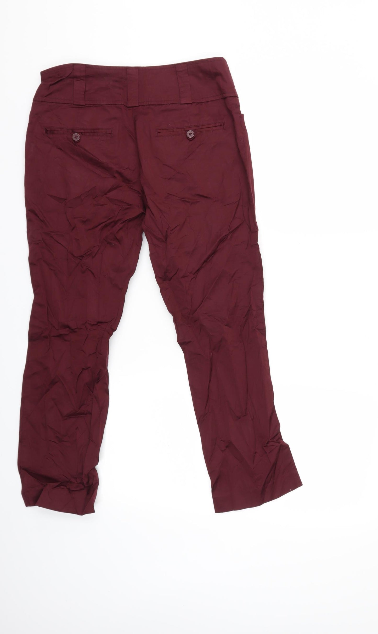 H&M Womens Red   Trousers  Size 10 L26 in