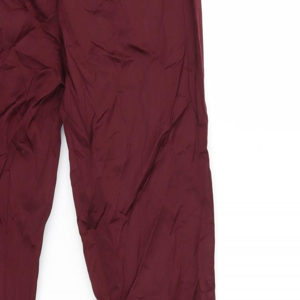 H&M Womens Red   Trousers  Size 10 L26 in