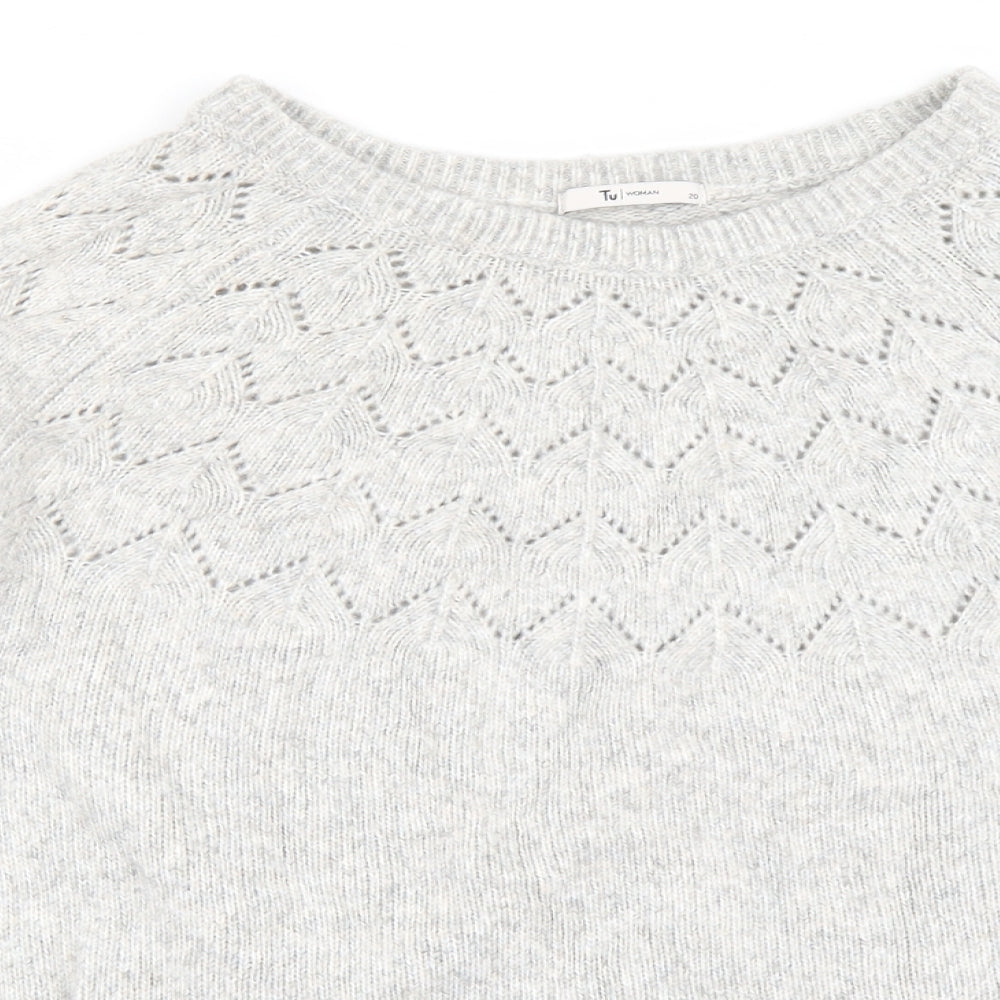 TU Womens Grey   Basic T-Shirt Size 20