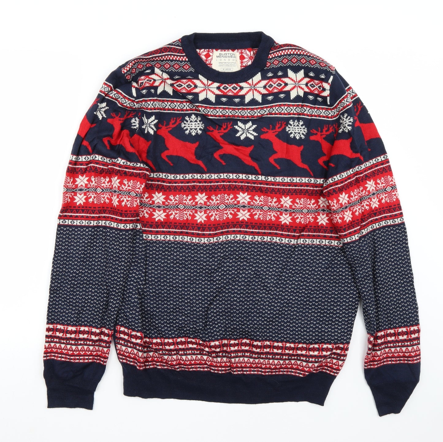 Burton Mens Blue   Pullover Jumper Size XL  - christmas