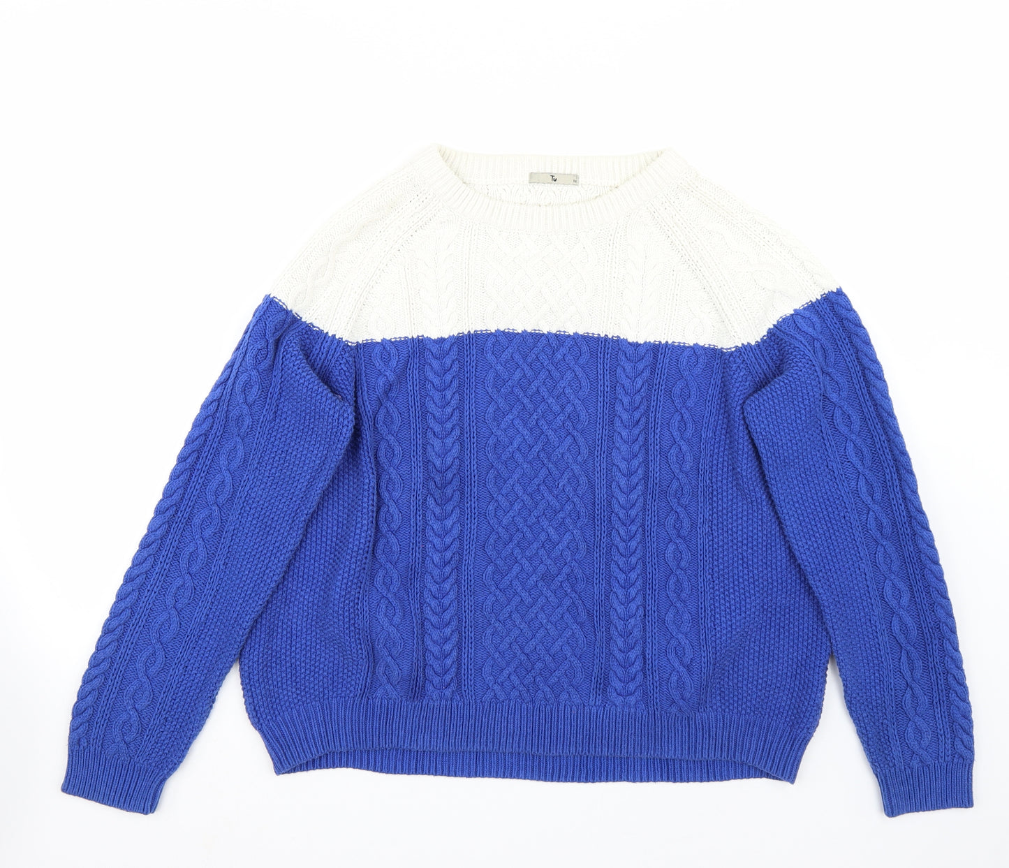 TU Womens Blue   Pullover Jumper Size 18