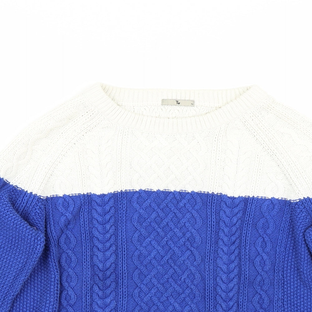 TU Womens Blue   Pullover Jumper Size 18