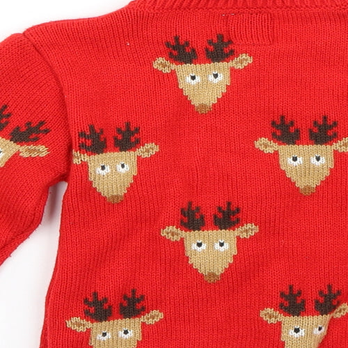 George Boys Red   Pullover Jumper Size 2 Years