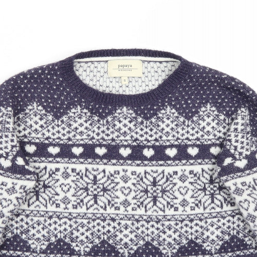 Papaya Womens Blue   Pullover Jumper Size S