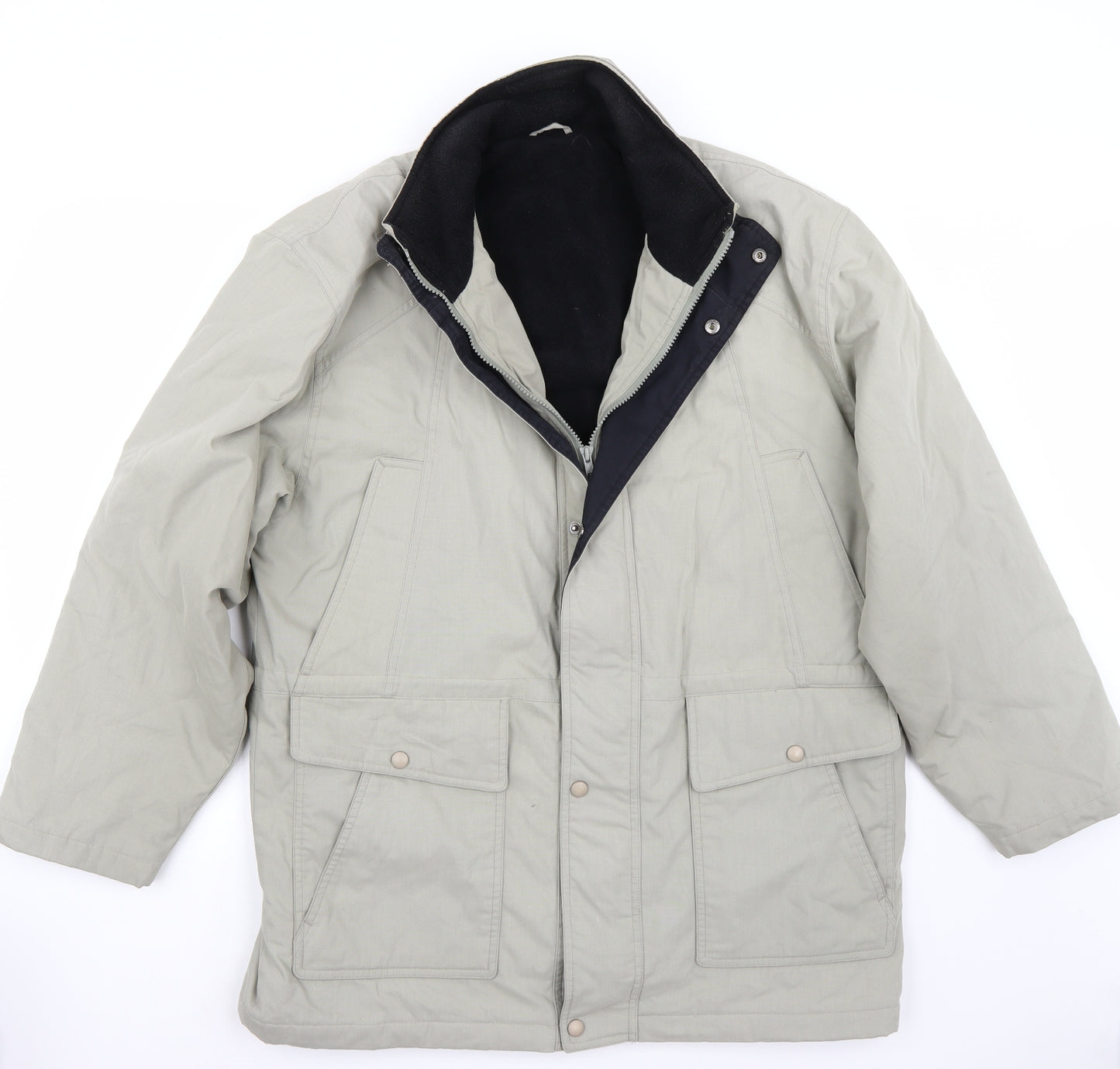 Essentials Mens Grey  Rayon Jacket Coat Size M
