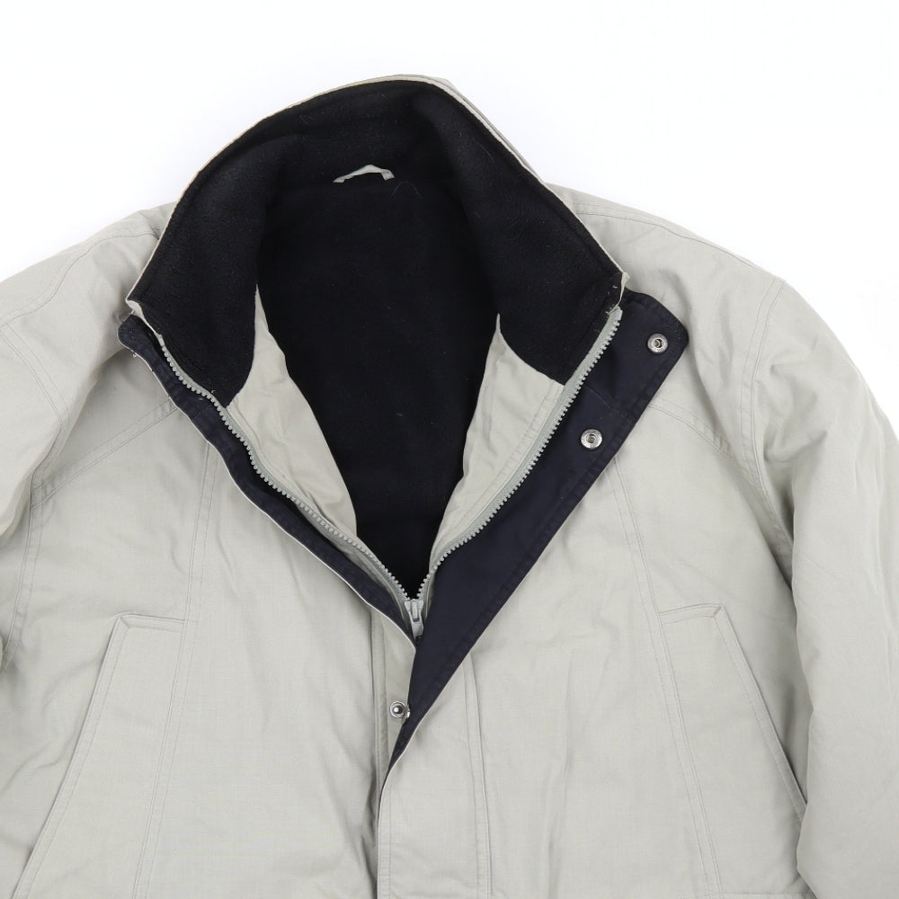 Essentials Mens Grey  Rayon Jacket Coat Size M