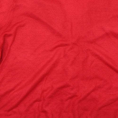 Marks and Spencer Womens Red   Cardigan Jumper Size 14