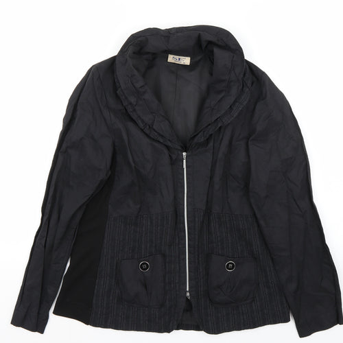 SE Womens Black   Jacket Coat Size 12