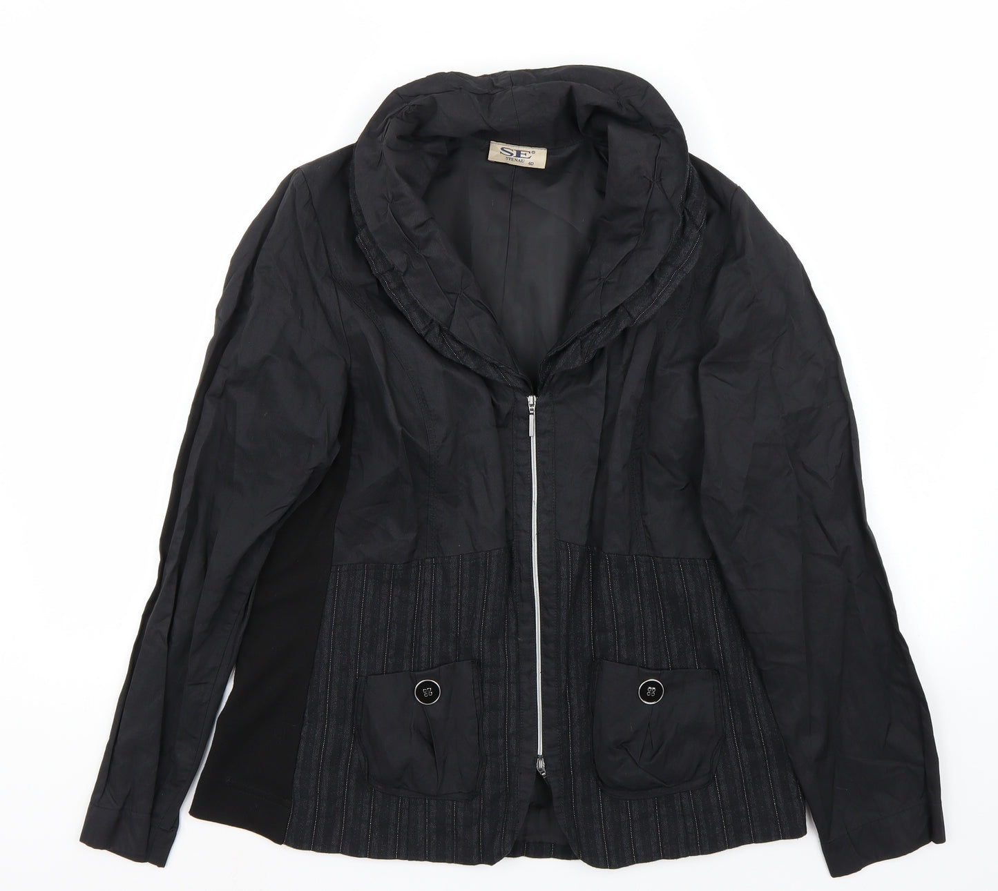 SE Womens Black   Jacket Coat Size 12