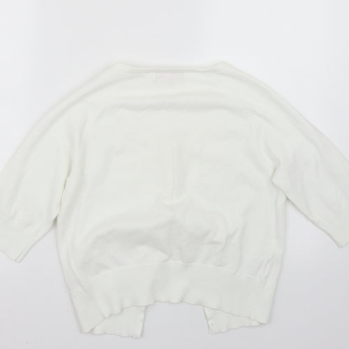 be beau Womens White   Cardigan Jumper Size 14