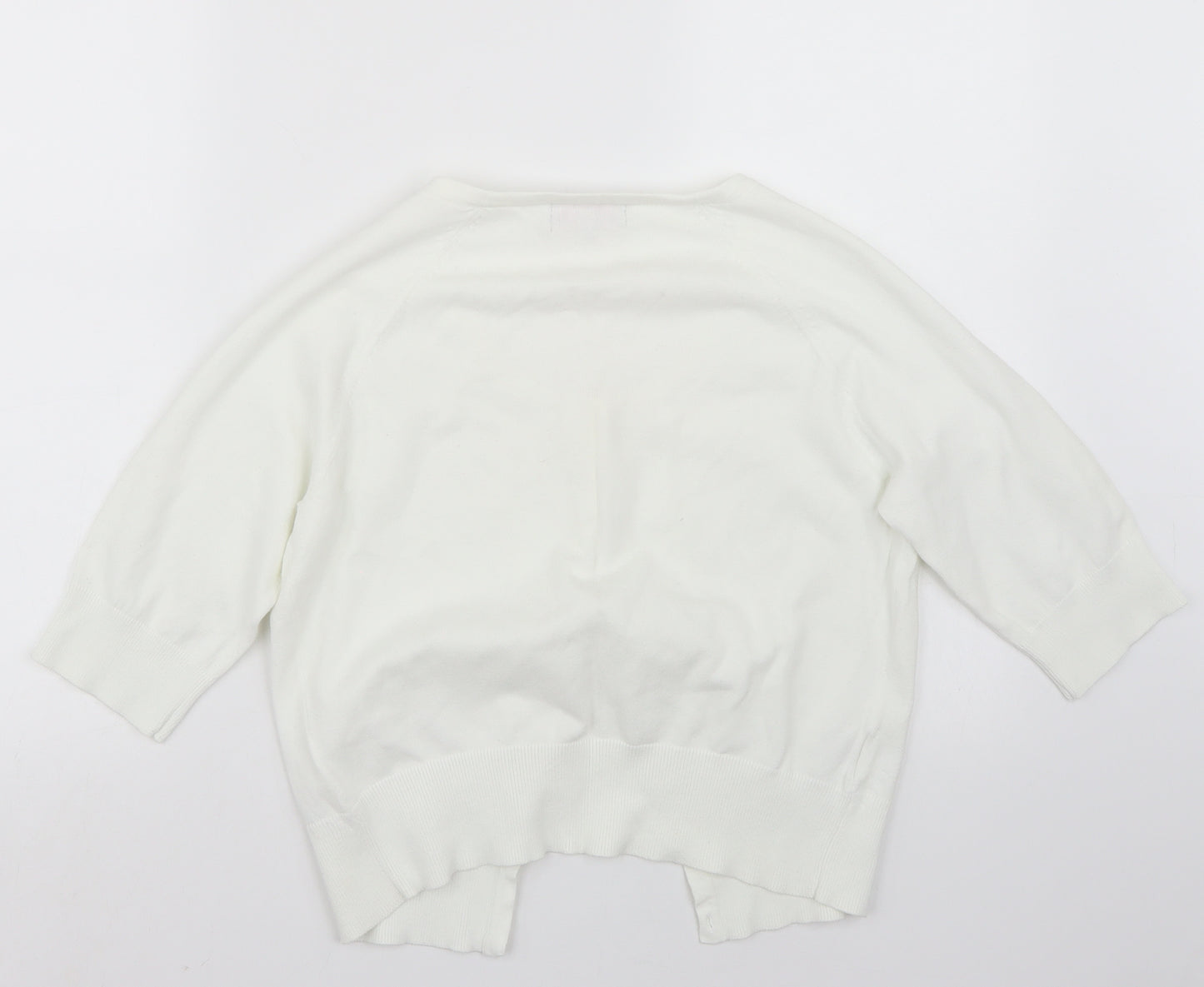 be beau Womens White   Cardigan Jumper Size 14