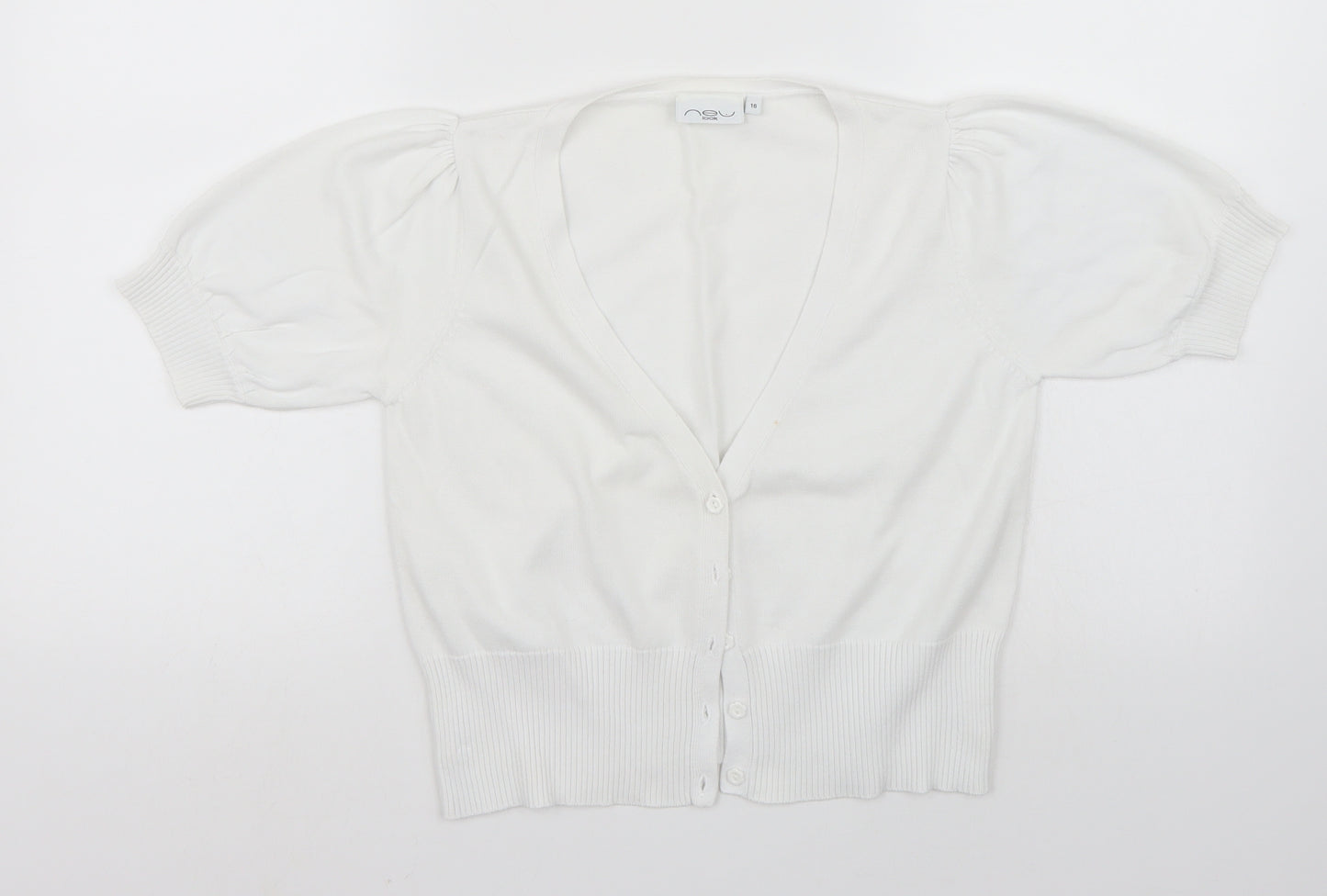 newlook Womens White   Cardigan Jumper Size 16