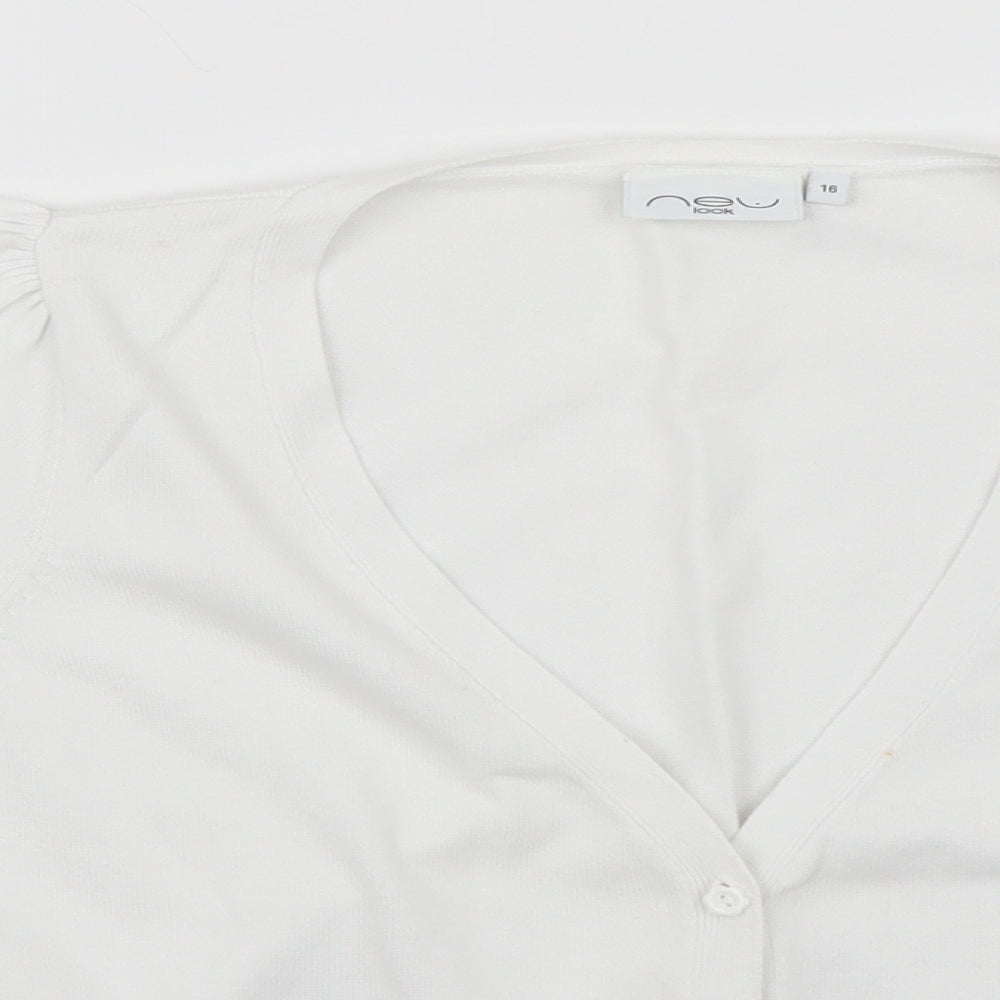 newlook Womens White   Cardigan Jumper Size 16