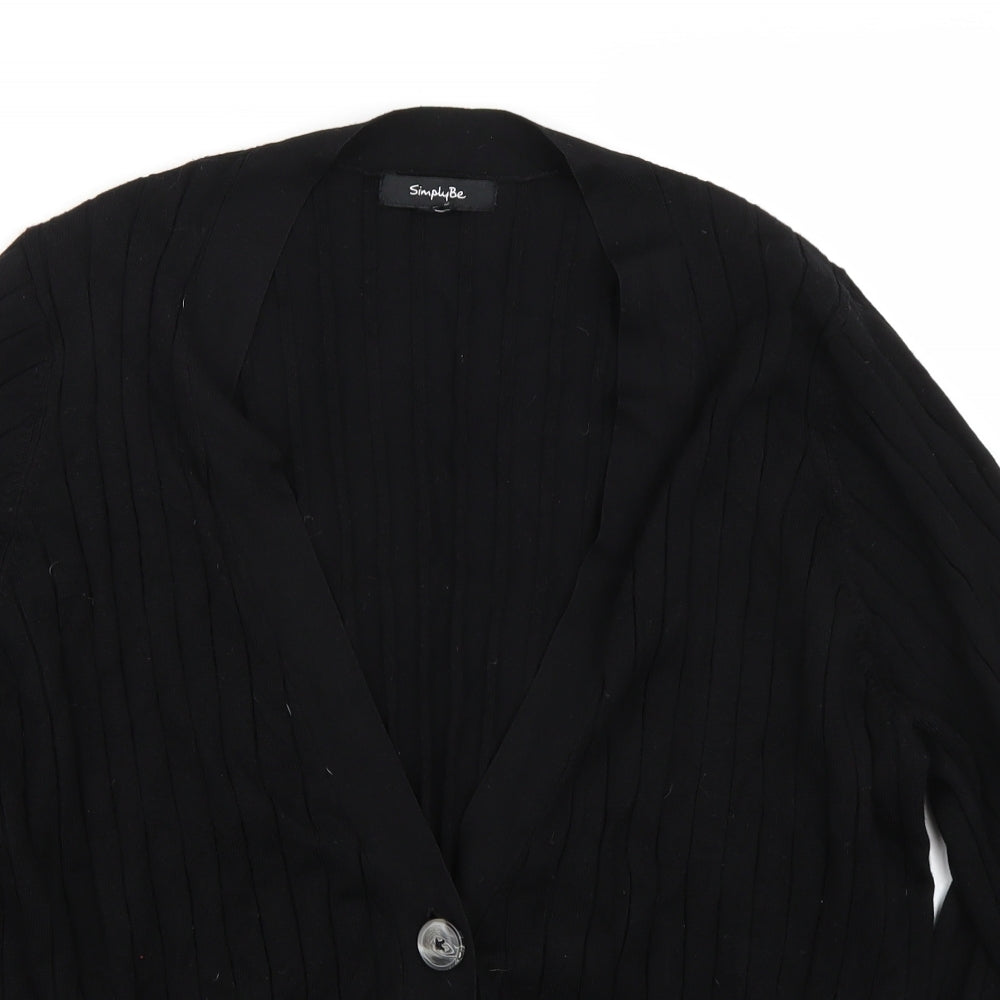 Simplybe Womens Black   Cardigan Jumper Size 24