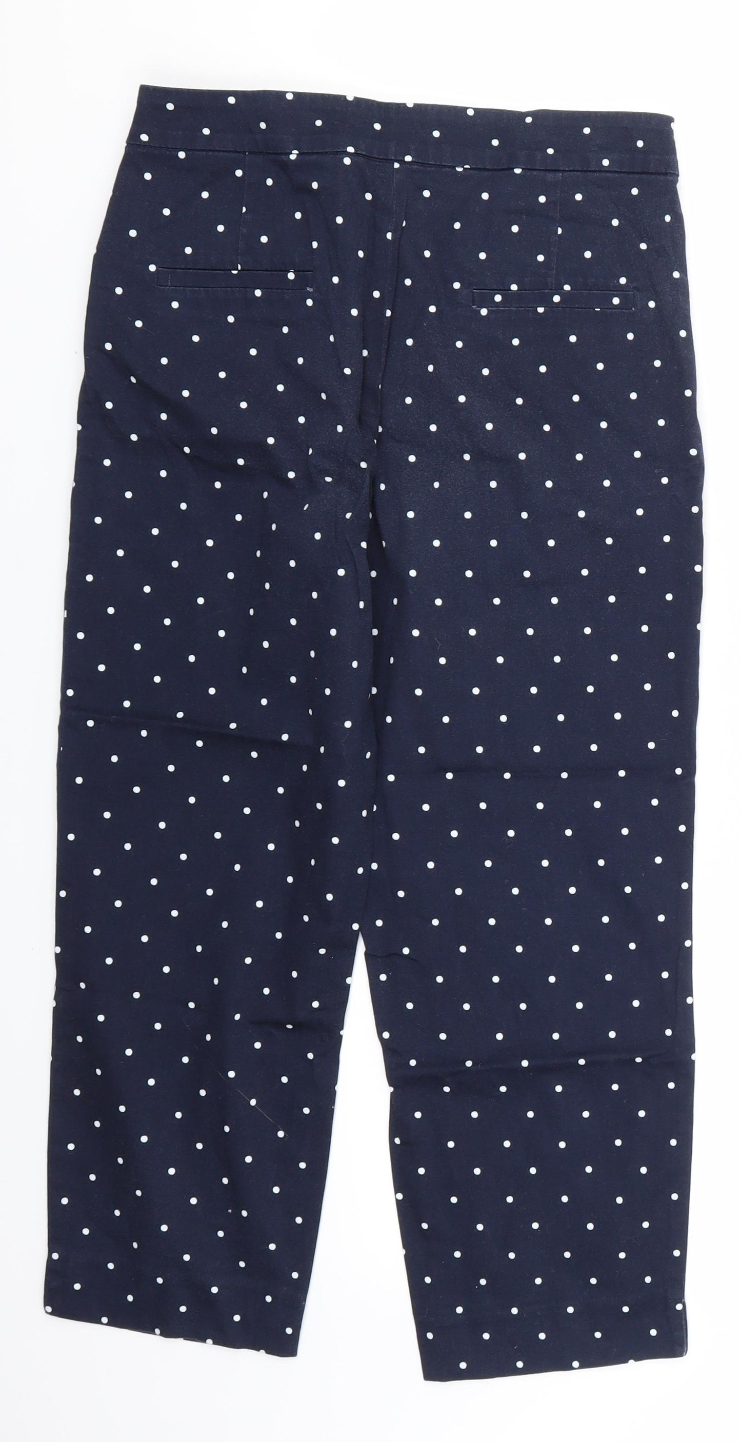 TU Womens Blue Polka Dot  Cropped Trousers Size 10