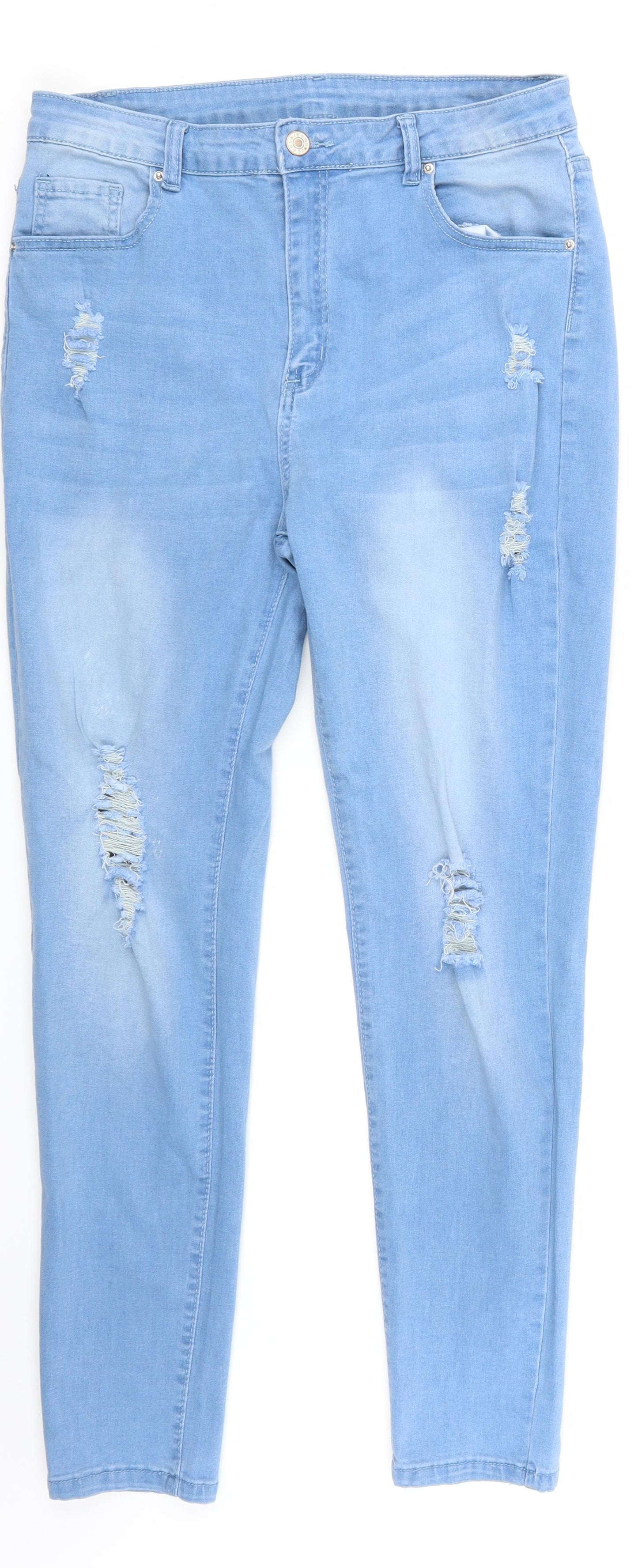 SheIn Womens Blue  Denim Skinny Jeans Size XL