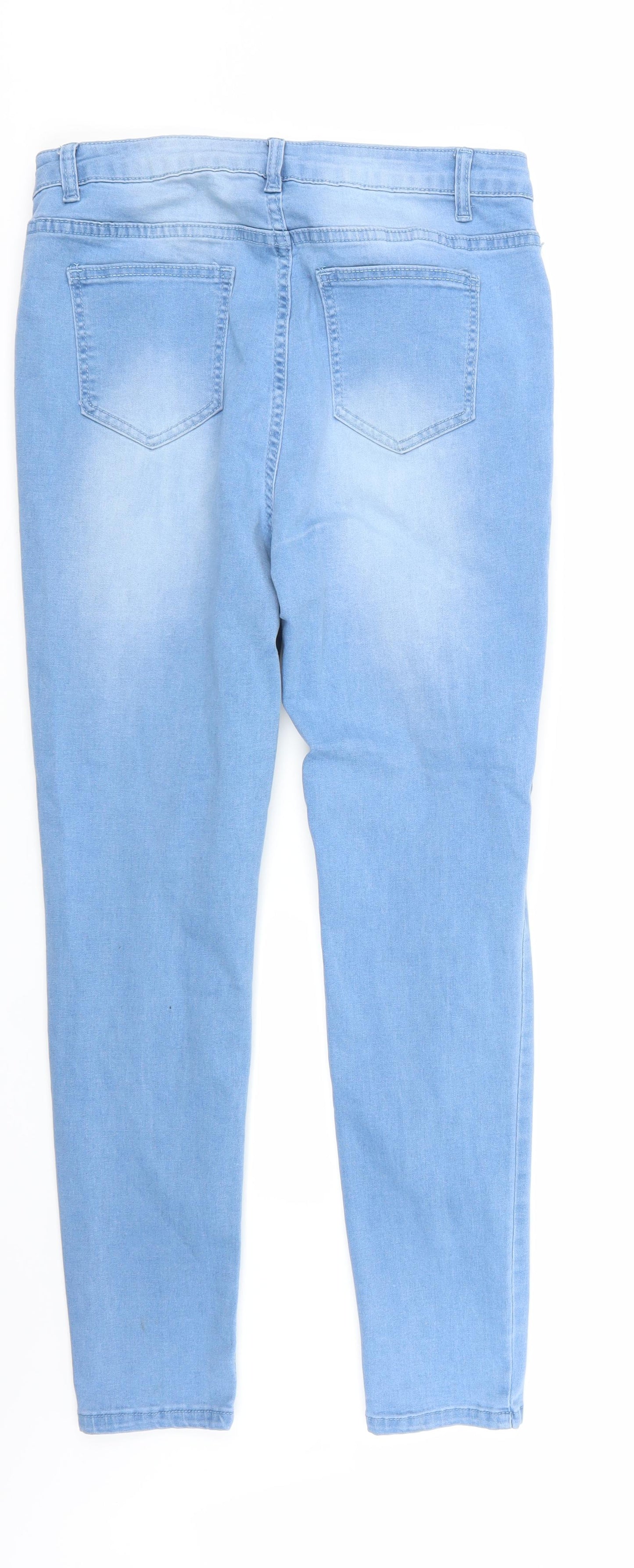 SheIn Womens Blue  Denim Skinny Jeans Size XL