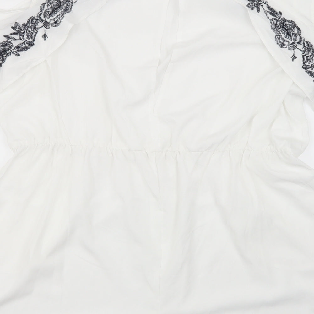 be you Womens White Floral  Playsuit One-Piece Size 16