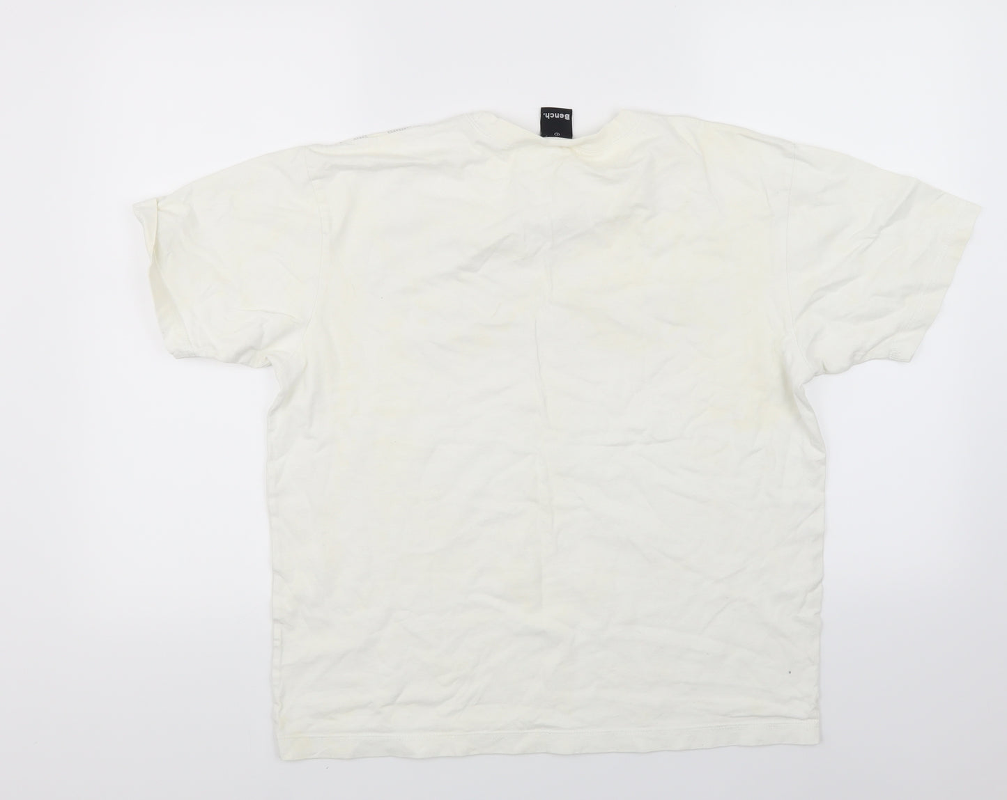 Bench Mens White    T-Shirt Size L