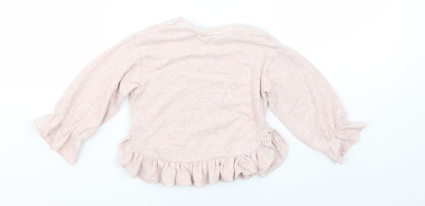riverisland Girls Pink   Basic T-Shirt Size 18-24 Months