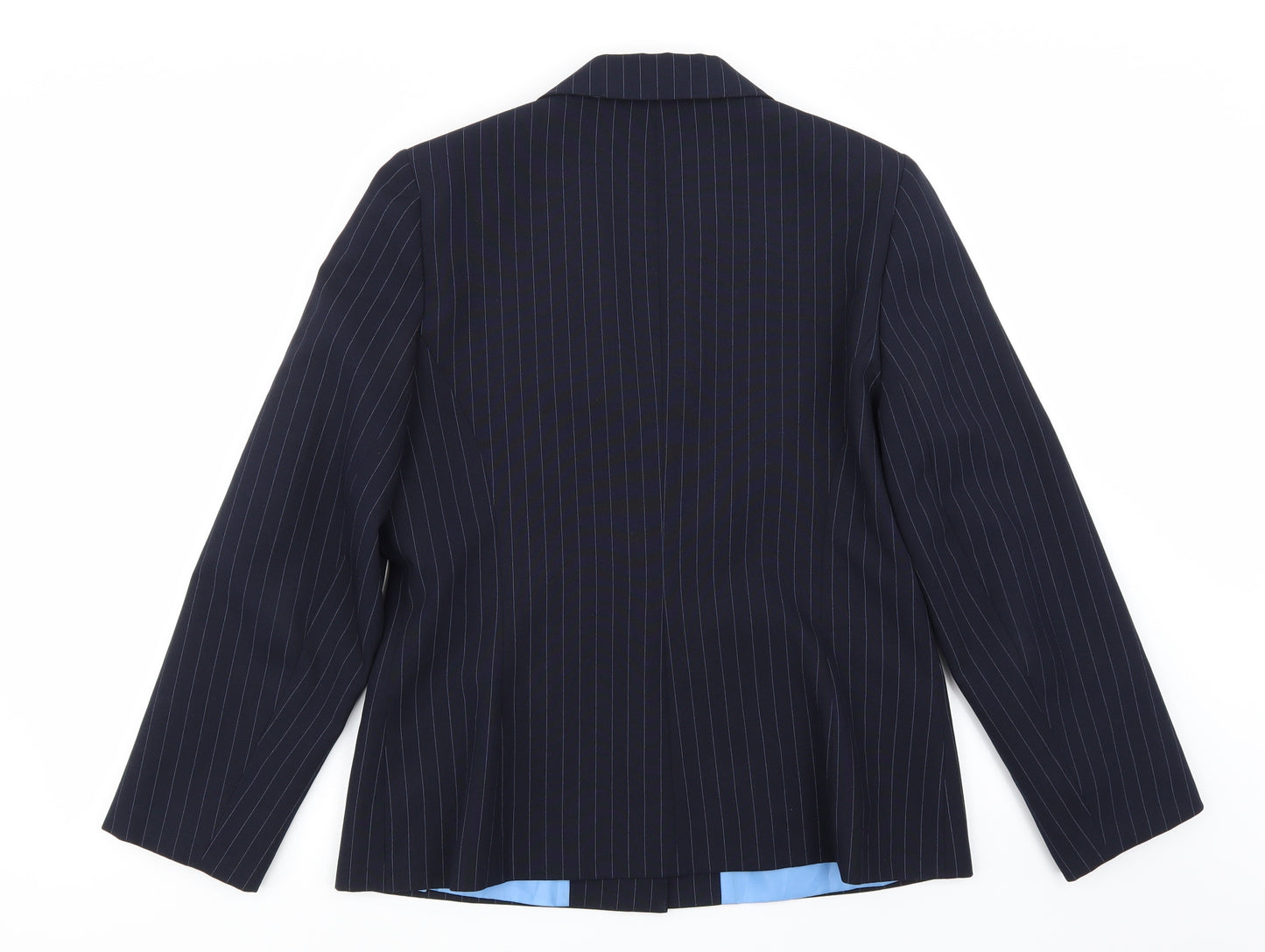 Dorothy Perkins Womens Blue Striped  Jacket Blazer Size 14