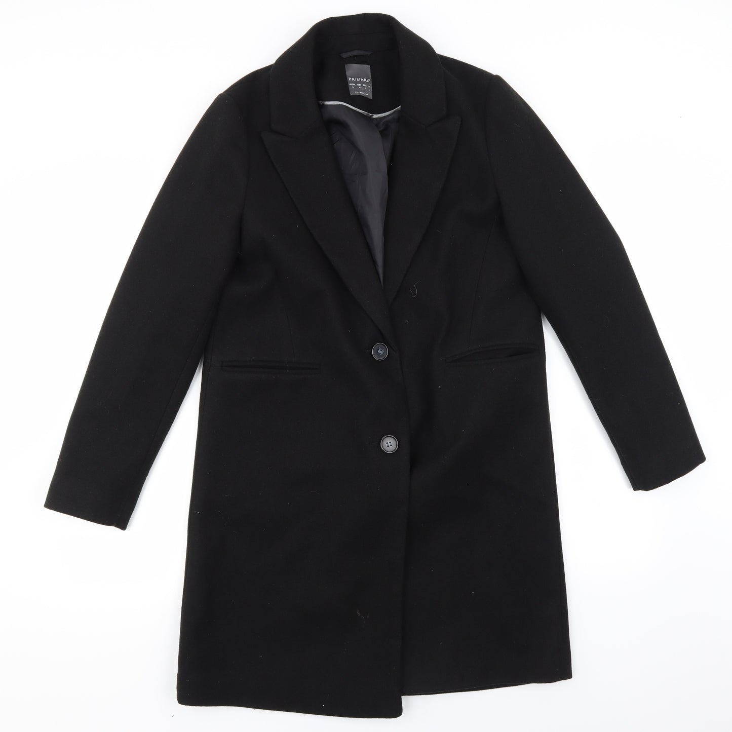 Primark Womens Black   Trench Coat Coat Size 10