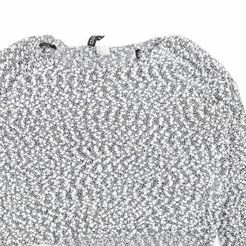 H&M Womens White   Cropped T-Shirt Size S