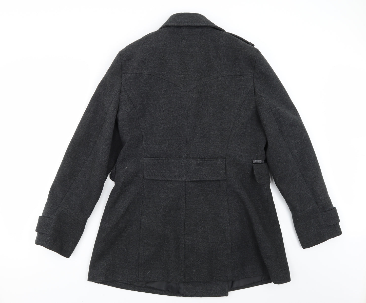 Redhering Womens Grey   Trench Coat Coat Size 18  - missing button