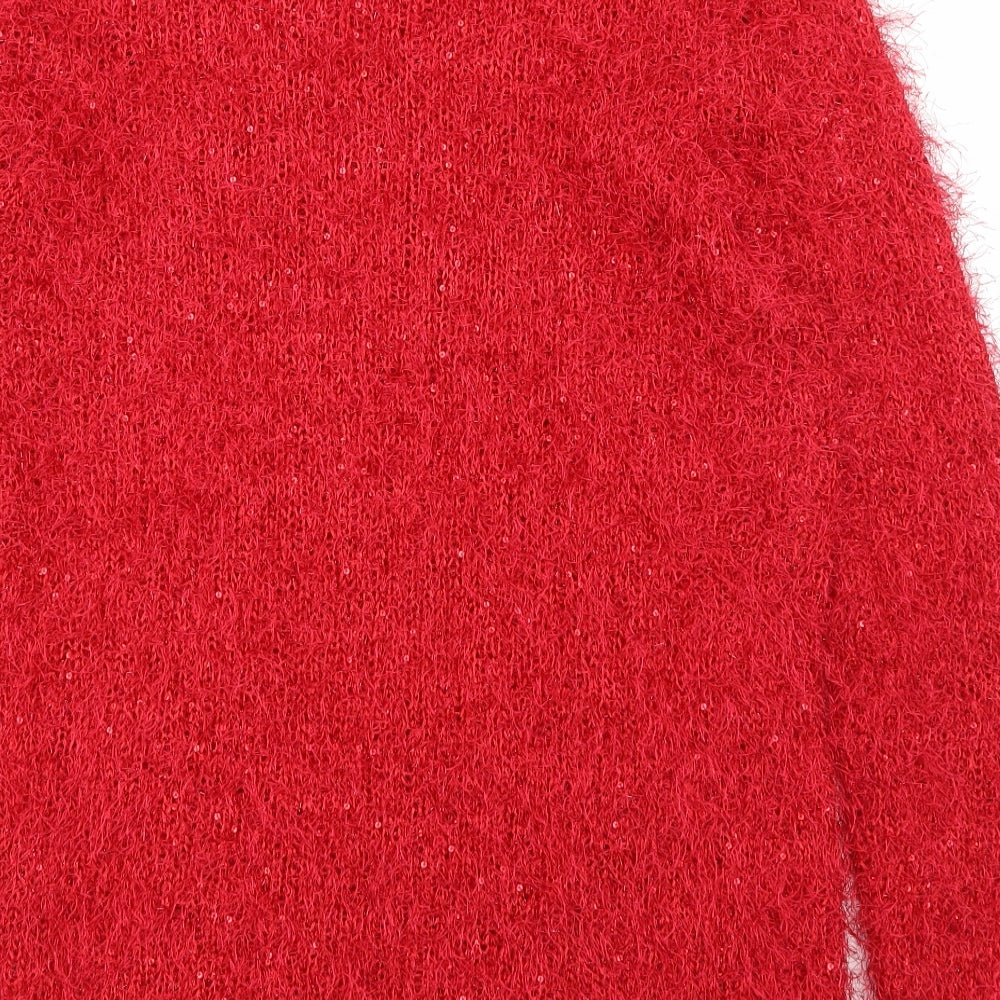 Peacocks Womens Red   Pullover Jumper Size M