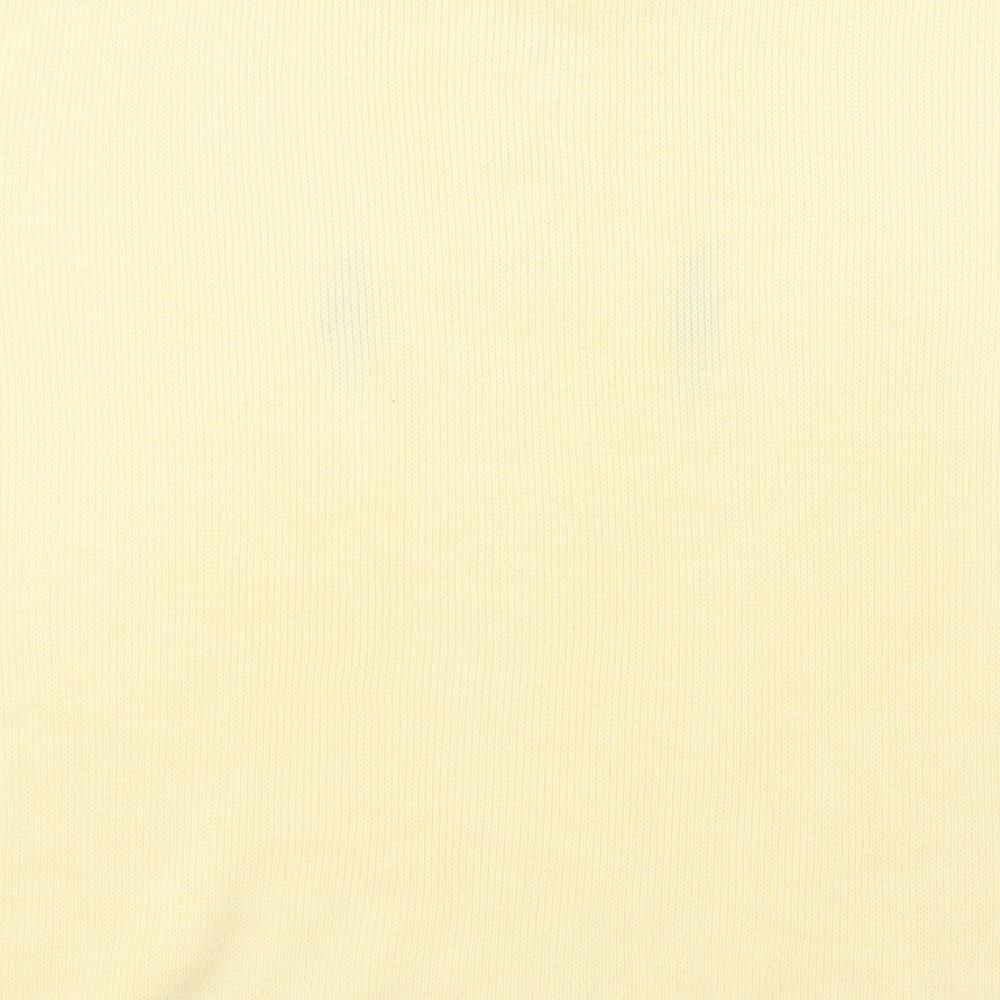 Merry Gold Womens Yellow Floral  Basic T-Shirt Size M