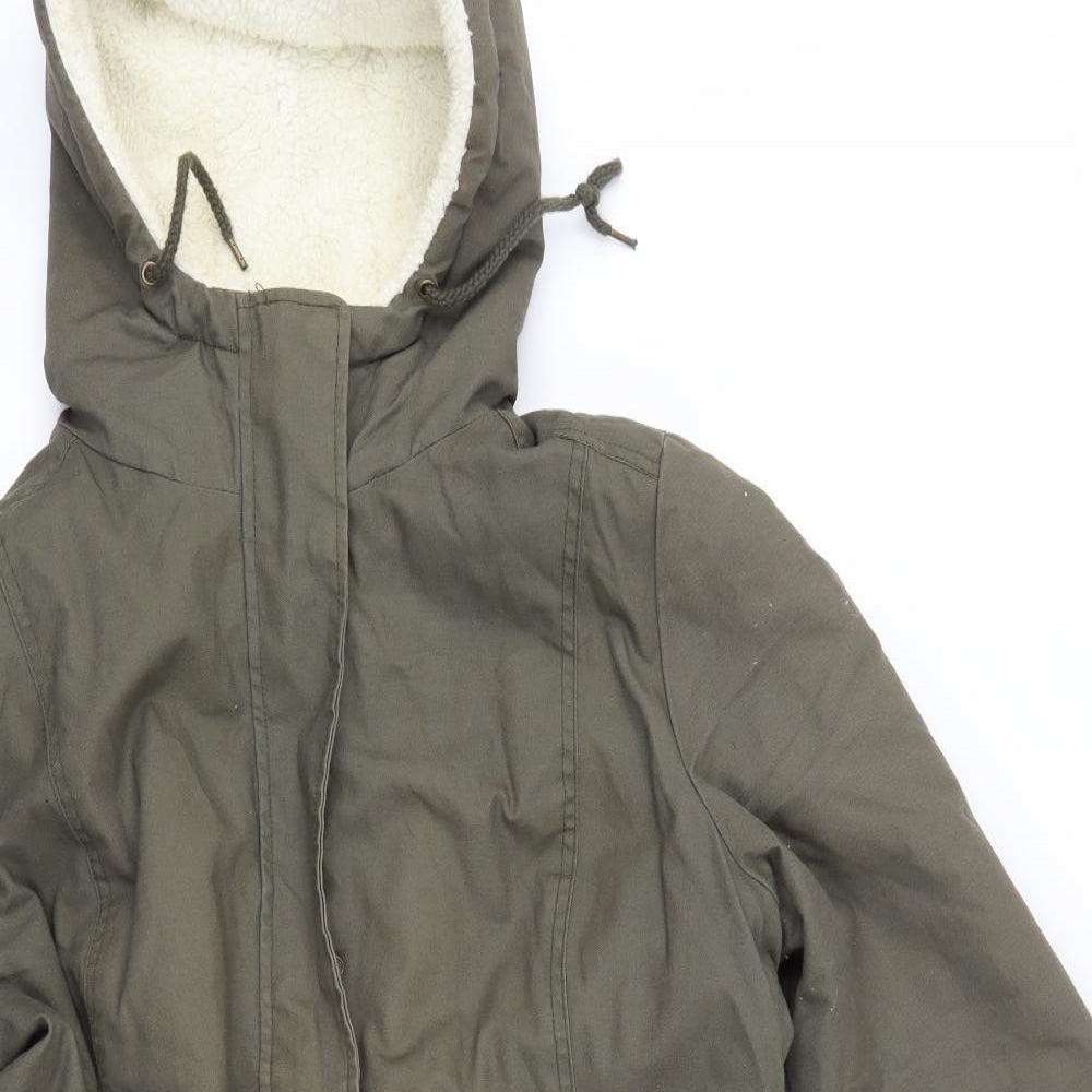 b you Womens Green   Parka Coat Size 18