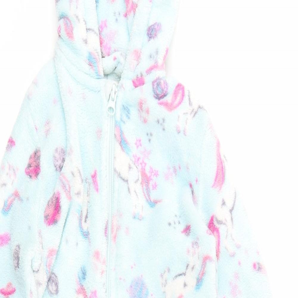 Monsoon Girls Blue Animal Print   One Piece Size 5-6 Years