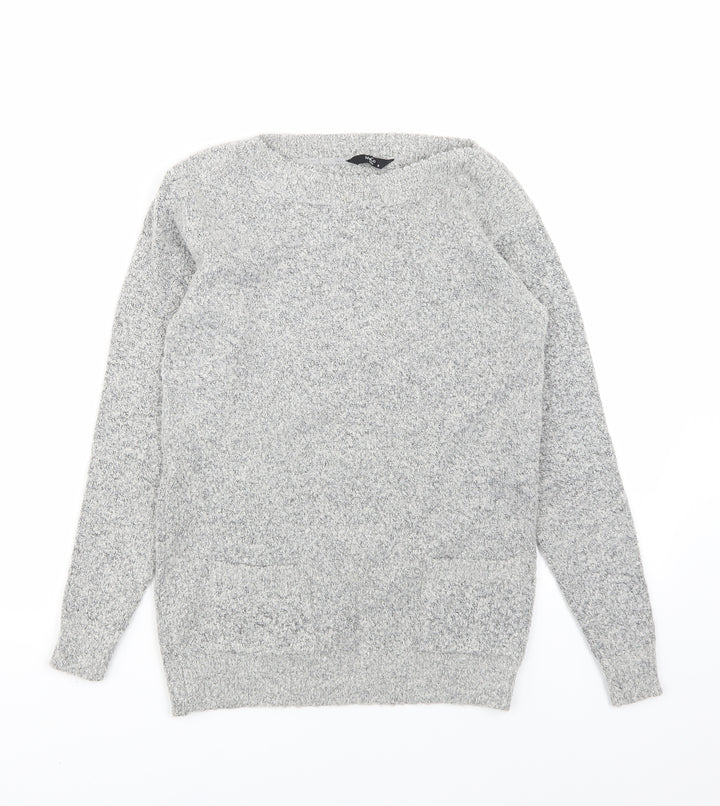 M&Co Womens Grey   Basic T-Shirt Size 8