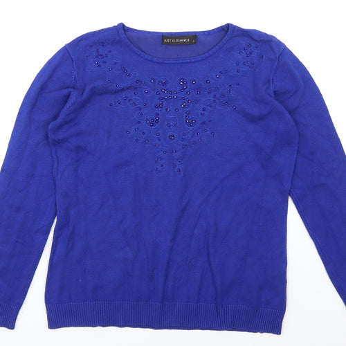 Just Elegance Womens Blue   Basic T-Shirt Size S