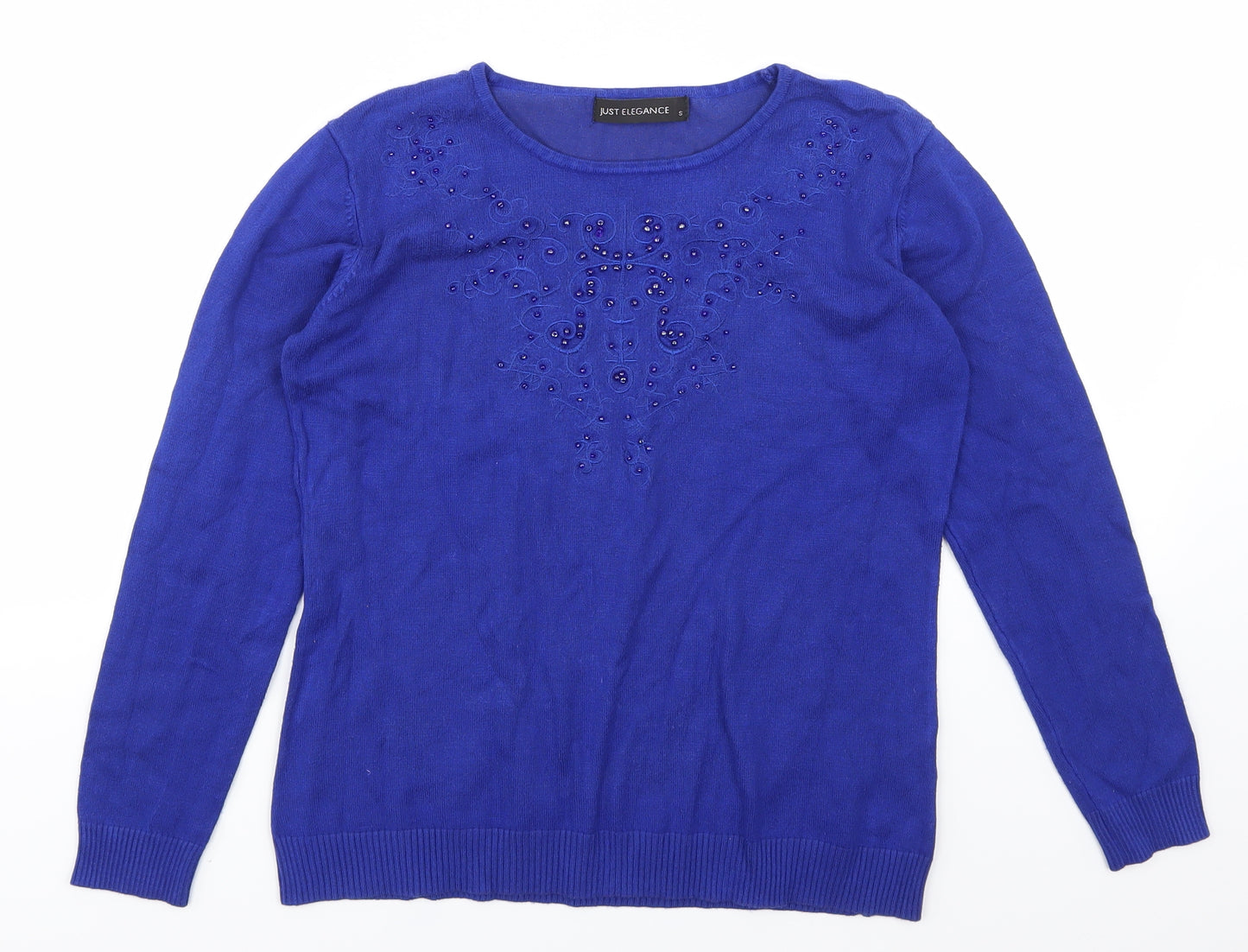 Just Elegance Womens Blue   Basic T-Shirt Size S