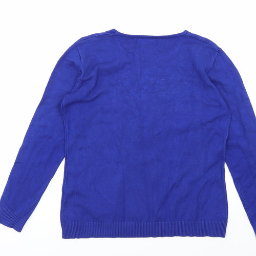 Just Elegance Womens Blue   Basic T-Shirt Size S