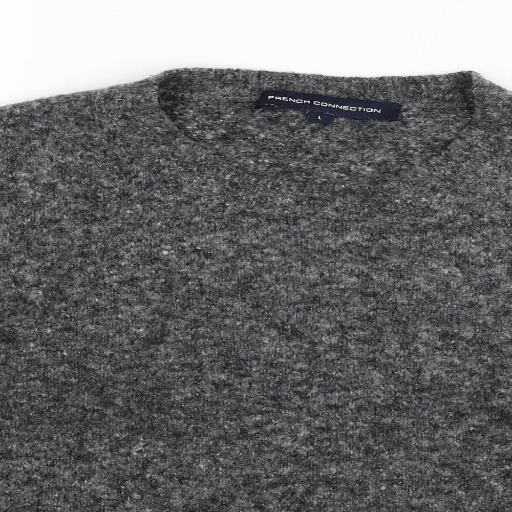 French Connection Womens Grey  Knit Pullover Jumper Size L