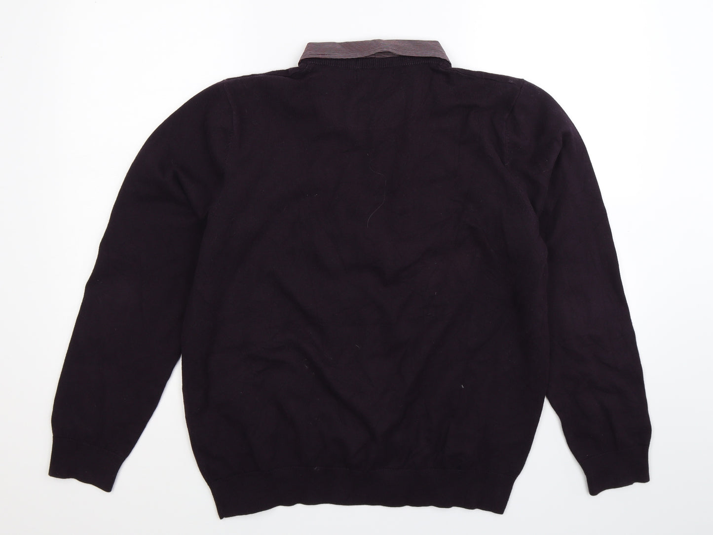 Marks and Spencer Mens Purple  Knit Pullover Jumper Size L