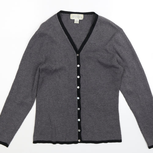Casual Corner Annex Womens Grey  Knit Cardigan Jumper Size L