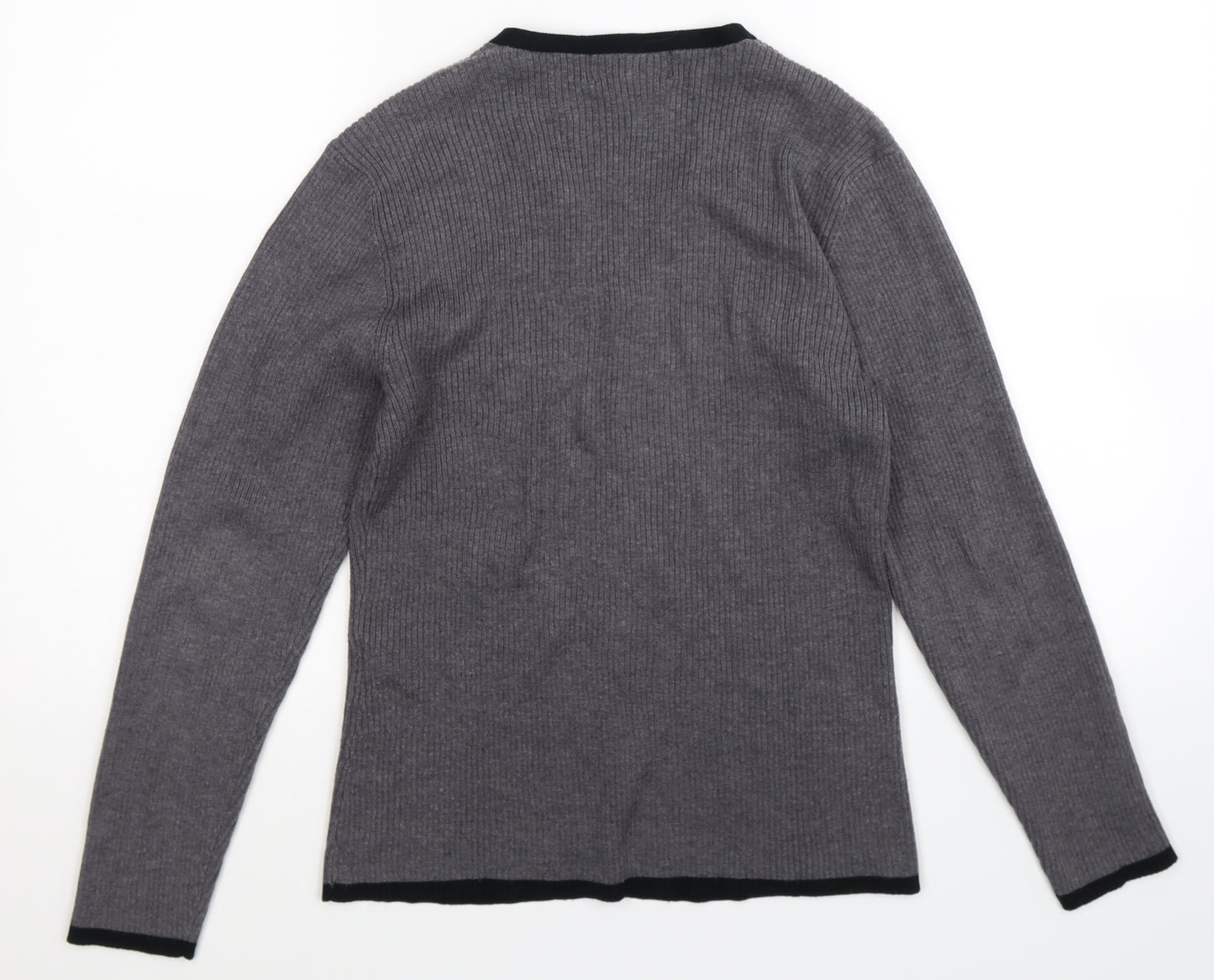 Casual Corner Annex Womens Grey  Knit Cardigan Jumper Size L