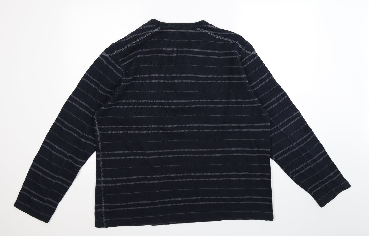 Burton Mens Blue Striped  Pullover Sweatshirt Size L