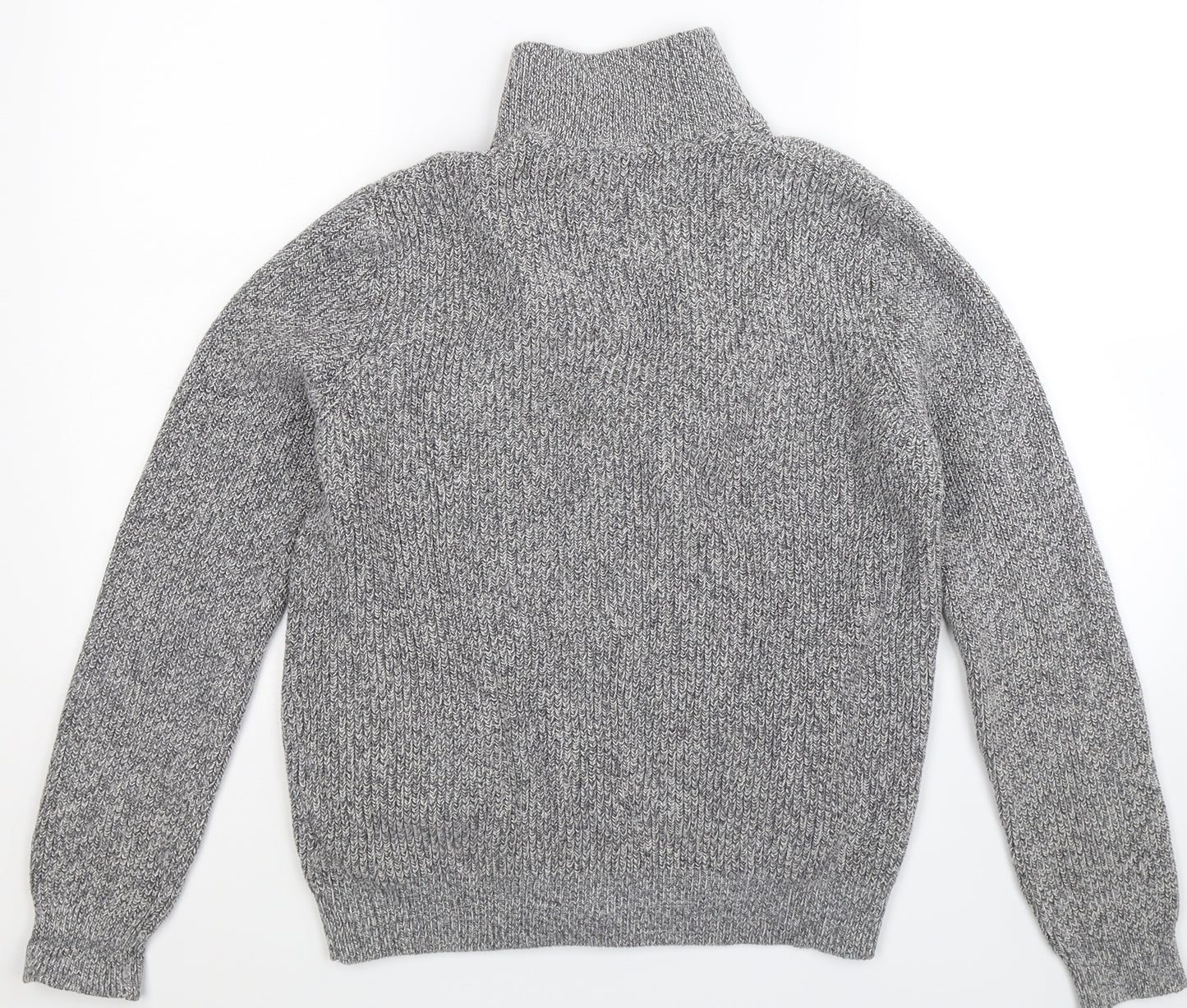 George Mens Grey  Knit Cardigan Jumper Size L