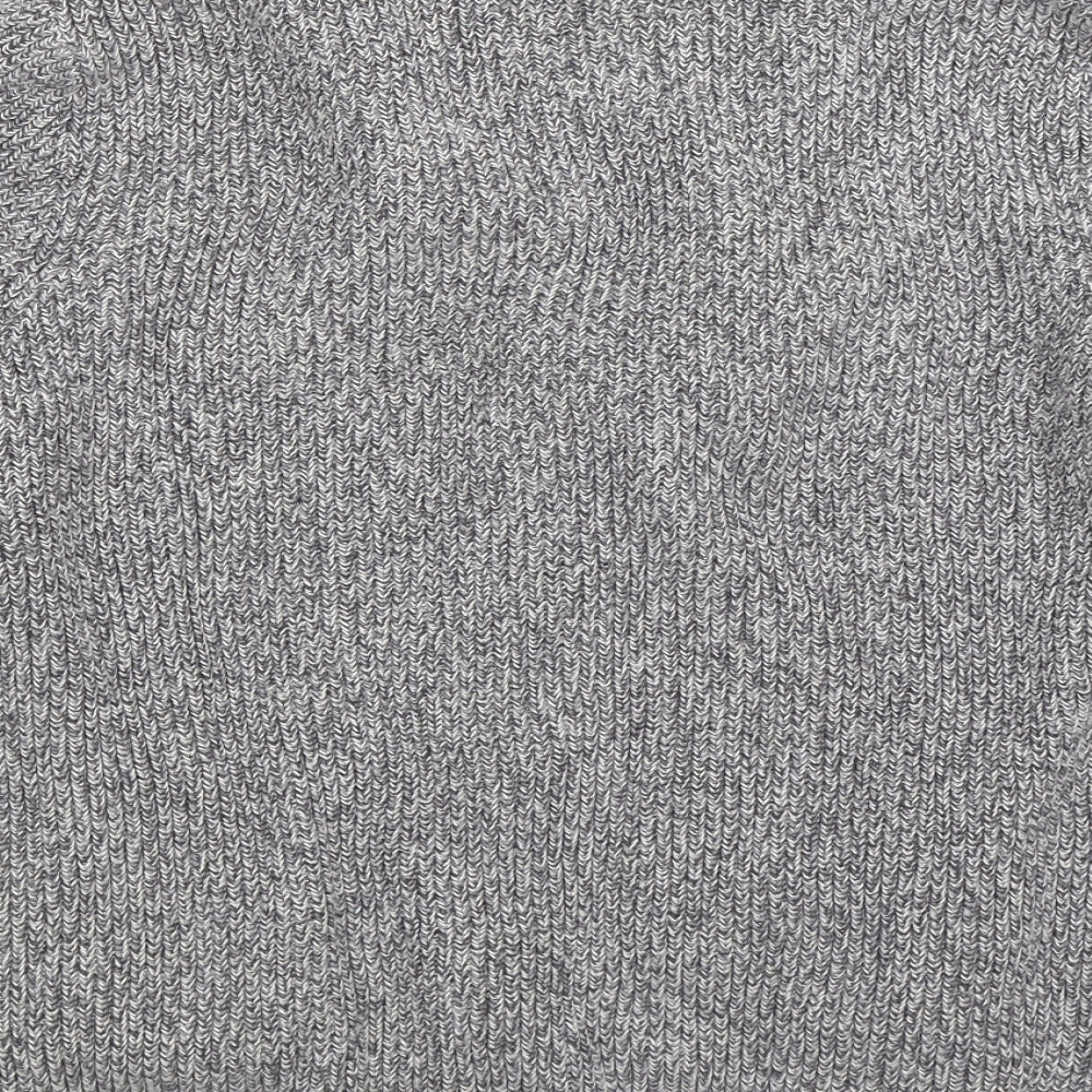 George Mens Grey  Knit Cardigan Jumper Size L