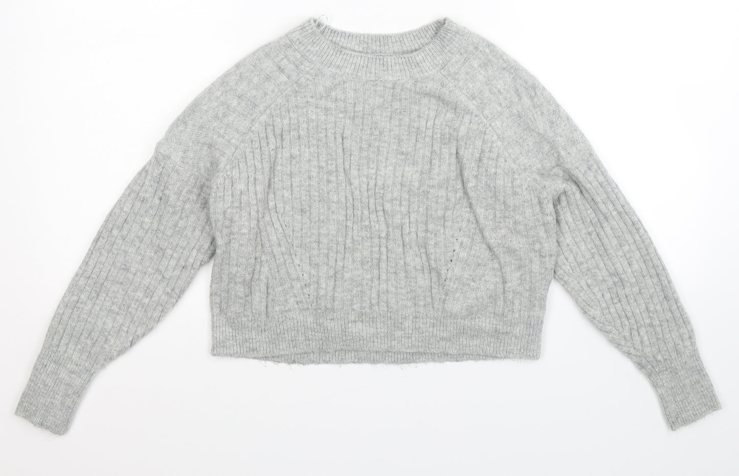 Topshop Womens Grey  Knit Pullover Jumper Size 8