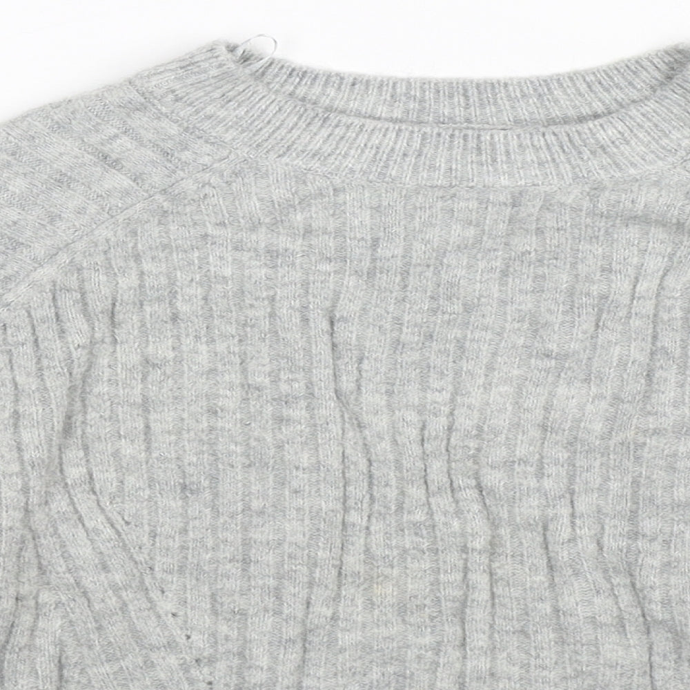 Topshop Womens Grey  Knit Pullover Jumper Size 8