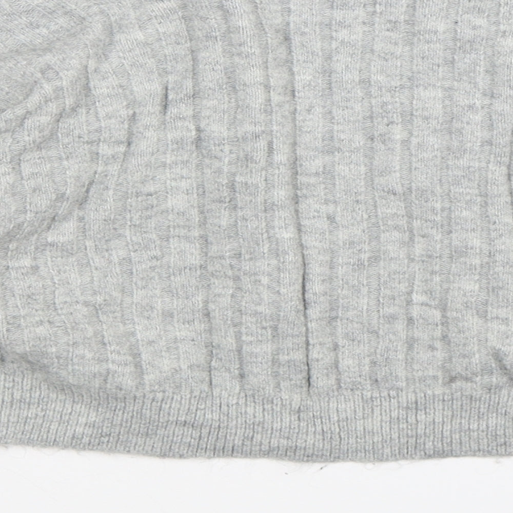 Topshop Womens Grey  Knit Pullover Jumper Size 8