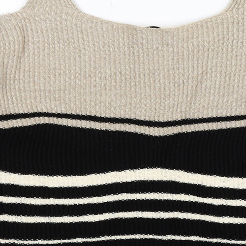 Papaya Womens Multicoloured Striped Knit Pullover Jumper Size L