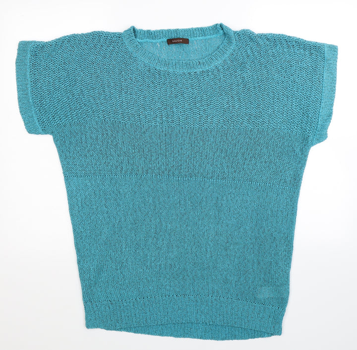 Savoir Womens Blue Knit Pullover Jumper Size 20