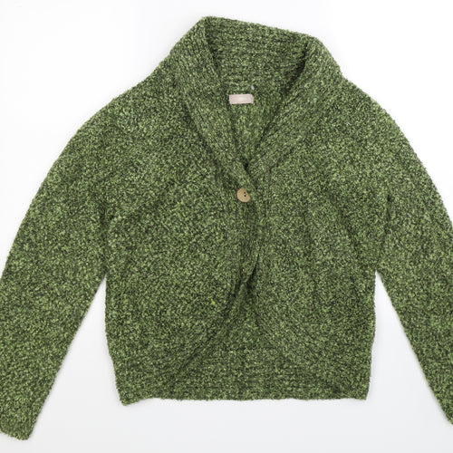 Soon Womens Green  Knit Cardigan Jumper Size 10