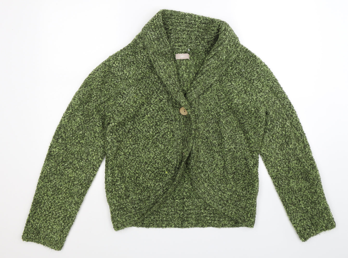 Soon Womens Green  Knit Cardigan Jumper Size 10